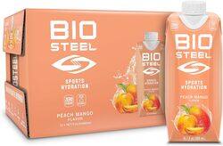 BioSteel Sports Drink, Sugar-Free with Essential Electrolytes, Peach Mango, 500ml, 12-Pack